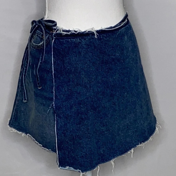 GRLFRND Ella Denim Wrap Skirt in Sugah Daddy - 26 - Picture 4 of 11